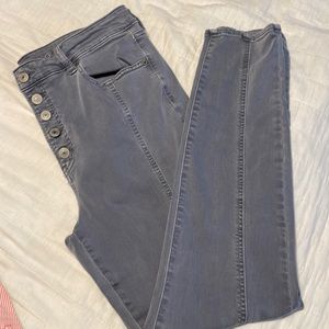 Grey button up American Eagle Jeans